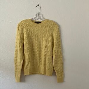 Yellow Brooks Brothers Italian Cashmere Sweater